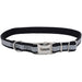 Ribbon Adjustable Dog Collar with Metal Buckle - Houndstooth Small/Medium - 5/8" x 12"-18" 