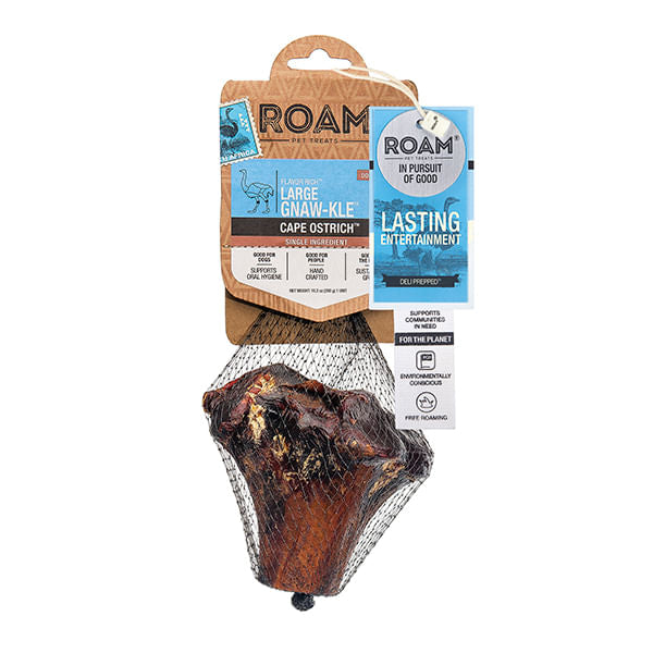 Roam Dog Treats Gnawkle Cape Ostrich - Large