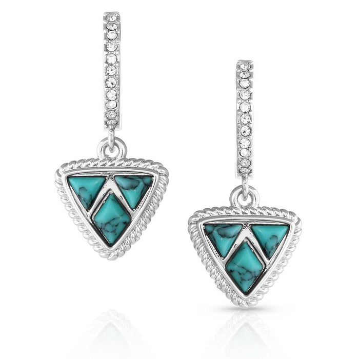 High Noon Cobblestone Turquoise Earrings -   