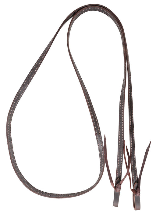 Martin Saddlery Double Stitched Roping Rein with 5/8" Thick Tied Ends - Latigo 5/8" 