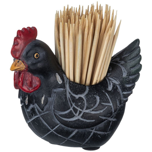 Chicken Toothpick Holder - Black  