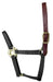 Valhoma Foal & Yearling Premium Breakaway Nylon Halter with Leather Crown - Black Yearling Black