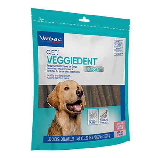 Virbac C.E.T. VeggieDent Fr3sh Dental Chews - Large