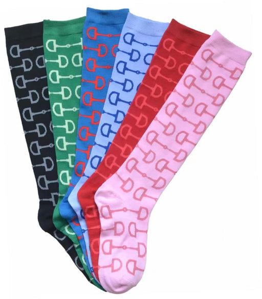 Snaffle Bits Knee Socks, 6 Pack - Multi  