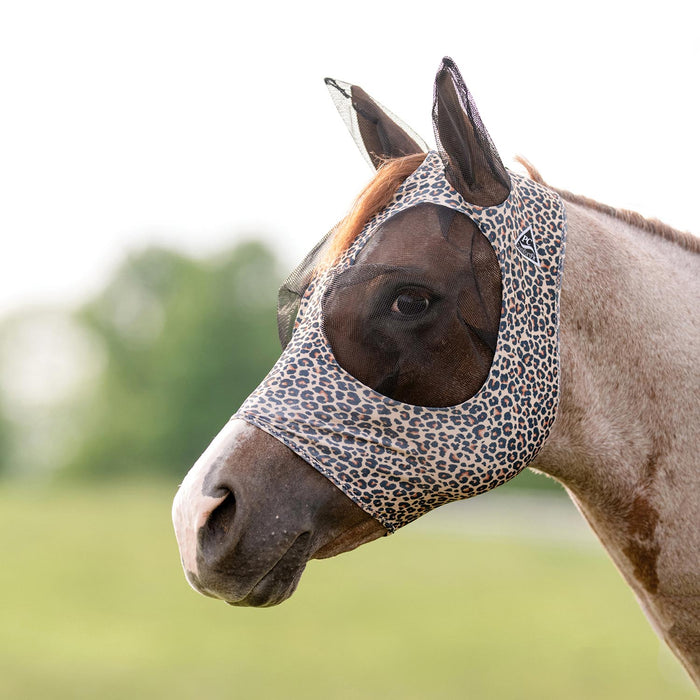 Professional's Choice Comfort Fit Lycra Fly Mask - Cheetah Cob 