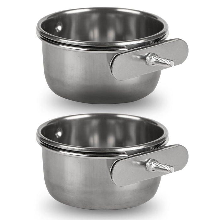 thinnies-dog-toys-with-rope-no-squeaker-21-style-rabbit - 10 oz Stainless Bowl with Clamp, 2 Pack