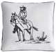 Ranch Life Indoor/Outdoor Pillow, Cowgirl -   