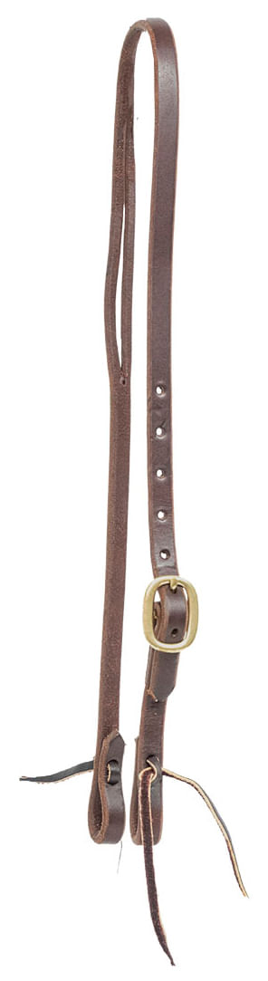 Poplar Head Premium Oiled Harness Leather 3/4" Wide Split Ear Headstall - Brown  