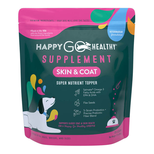 Happy Go Healthy Skin and Coat Supplement for Dogs - 28oz