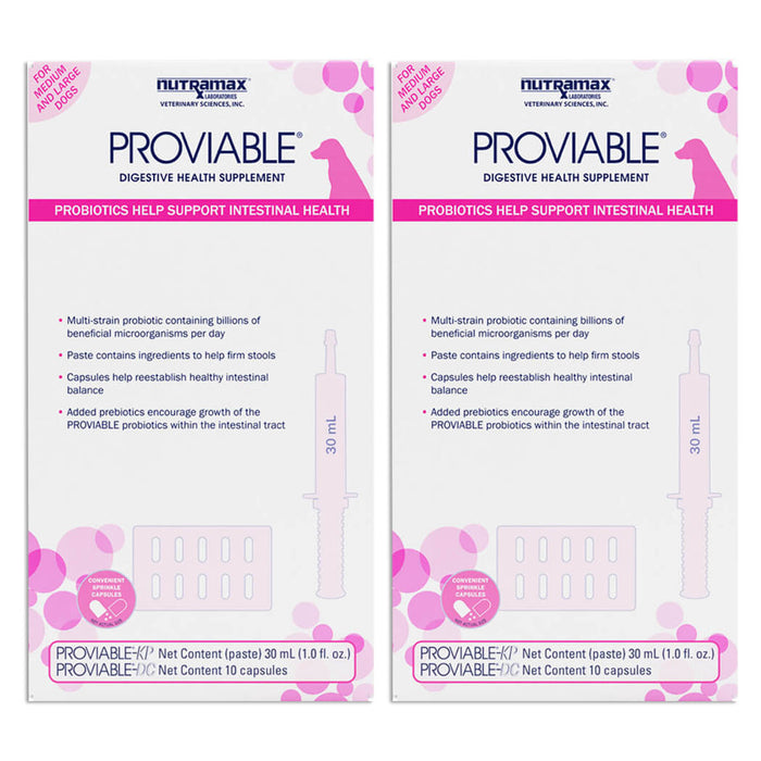 Proviable-KP/DC Kit for Medium and Large Dogs, 30 mL Paste/10 Capsules - 2 Pack