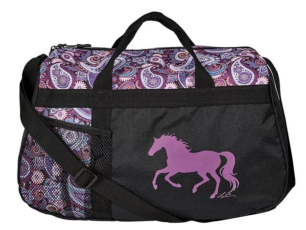 Lila Galloping Horse Duffle Bag -   