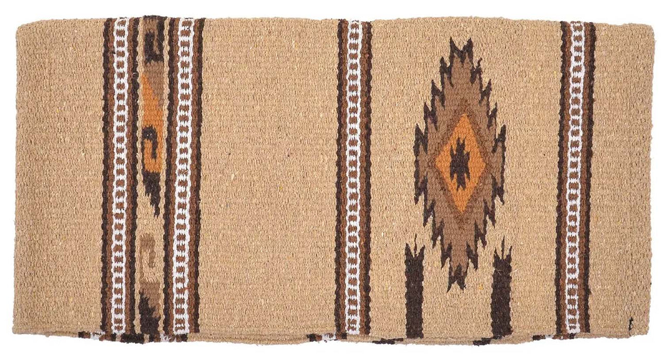 Diamond R Double Weave Saddle Blanket - Cream  