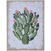 Cactus with Flowers Plank Wall Hanging - Multi  