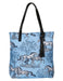 "Lila" Blue Toile Tote -   