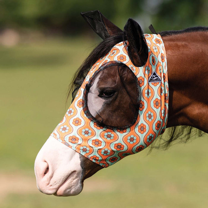 Professional's Choice Comfort Fit Lycra Fly Mask - Flower Cob 