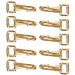 rein-spring-snap-with-flat-fixed-eye-solid-brass - 10 Pack