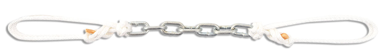 Martin Saddlery String and Dog Link Chain Curb Strap, 7-Chain Link - White  