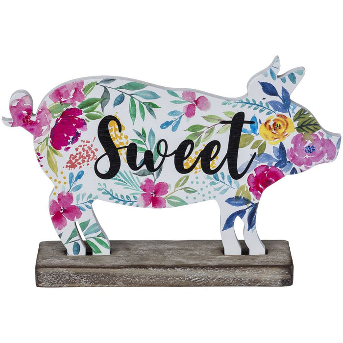 Floral Tabletop Farm Animal - Multi  