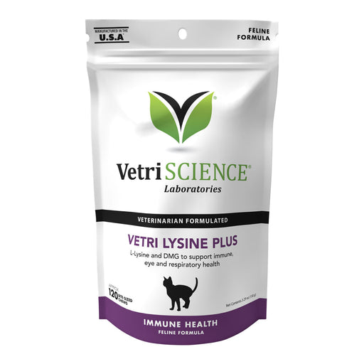 VetriScience Vetri Lysine Plus for Cats  120 Bite-Sized Chews - 