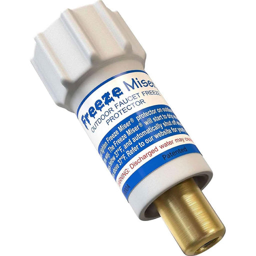 Freeze Miser Outdoor Faucet Freeze Protector - white/brass  