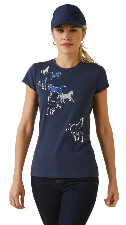 Ariat Women's Frolic T-Shirt, Navy - XXLarge  