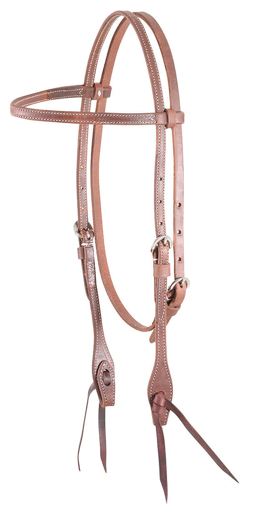 Martin Saddlery Harness Browband Headstall 1/2-inch Thick, Natural - Chestnut 1/2" 