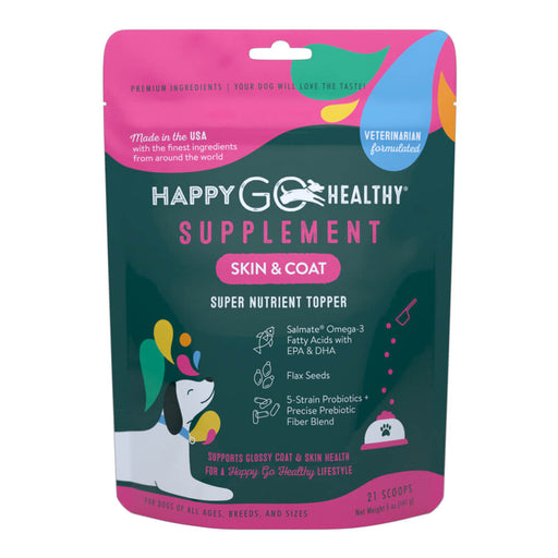 Happy Go Healthy Skin and Coat Supplement for Dogs - 5oz