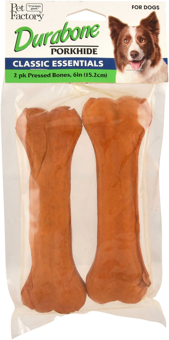 2 - pack Classic Essentials Pressed Porkhide Durabone Chews - Jeffers - Dog Supplies > Dog Treats > Chews