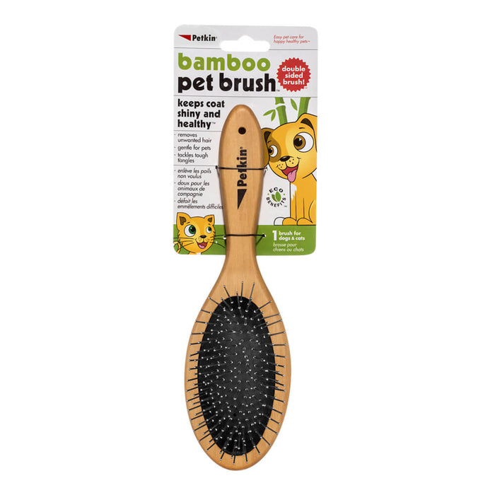 2 Sided Bamboo Brush - Jeffers - Animal & Pet Supplies > Pet Grooming > Pet Combs & Brushes