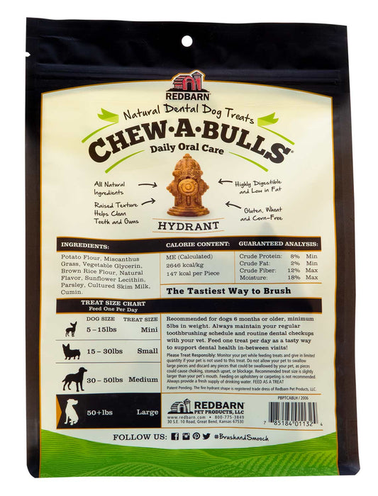 RedBarn Fire Hydrant Chew-A-Bulls Multi-Pack - 6 ct Large Fire Hydrant Chew-A-Bulls  