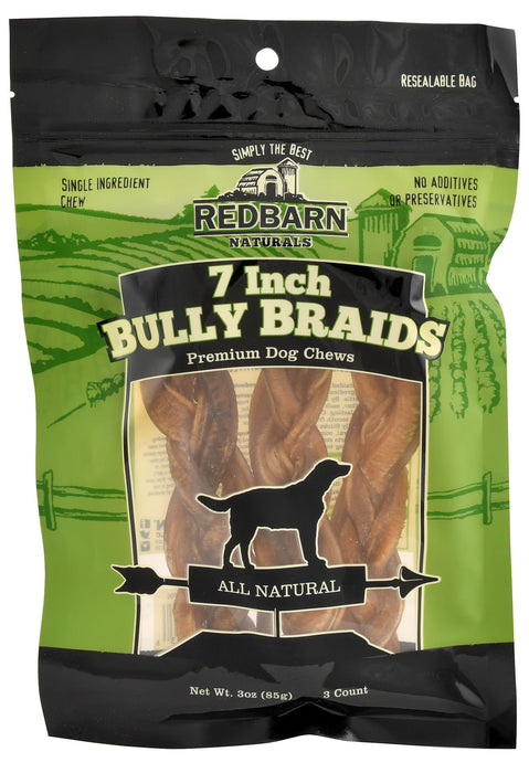 Redbarn 7" Braided Bully Sticks - 3  