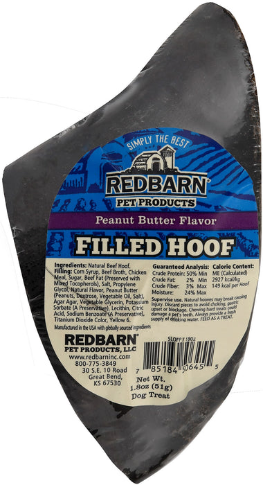 Red Barn Dog Treats Filled Cow Hoof, each - Peanut Butter  