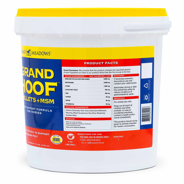 Grand Hoof Pellets with MSM Supplement for Horses
