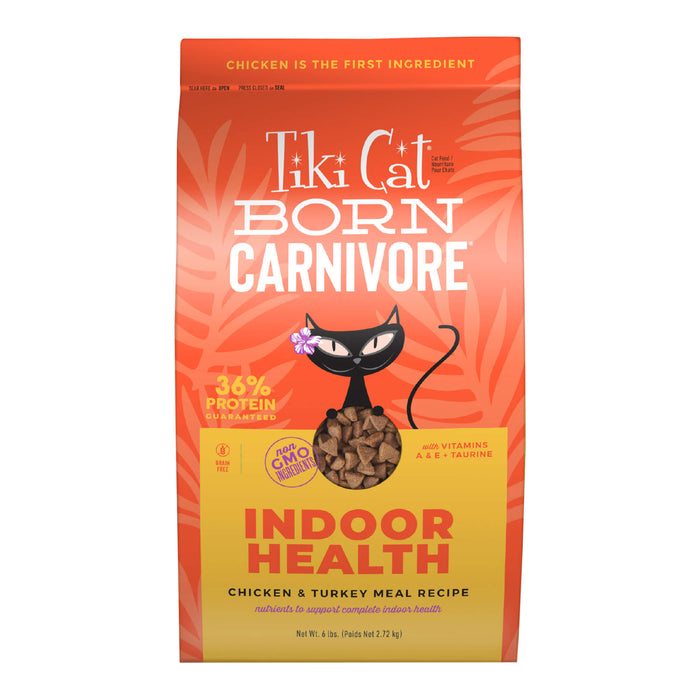 Tiki Cat Born Carnivore Indoor Health Dry Cat Food, Chicken & Turkey Meal Size 6lb