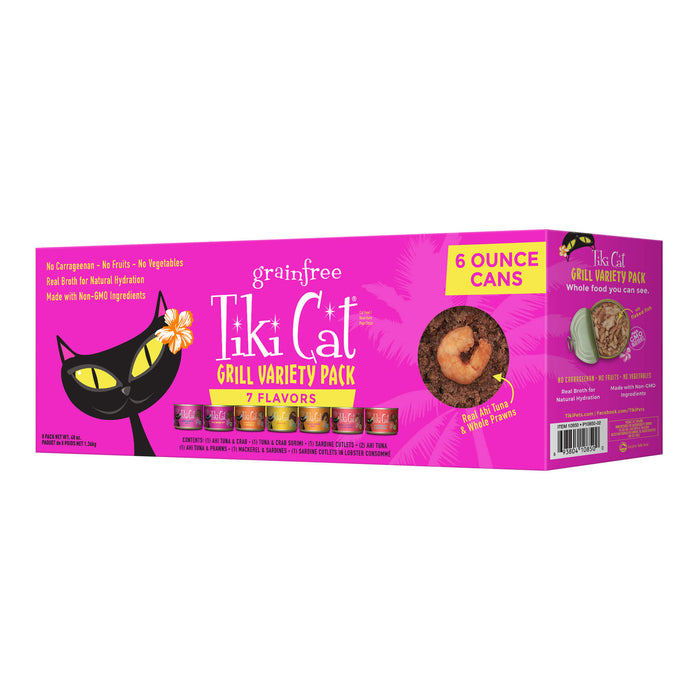 Tiki Cat Grill Wet Cat Food, Variety Pack Size 6oz