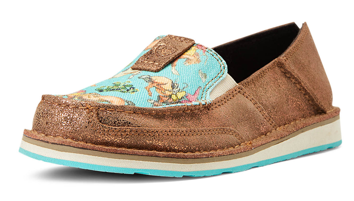 Ariat Women's Cruiser, Copper Metallic/Bucking Turquoise - 8  