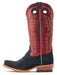 Ariat Women's Futurity Boon Western Boot - Black Roughout/Red 6 