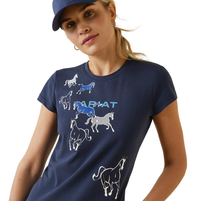 Ariat Women's Frolic T-Shirt, Navy - Medium  