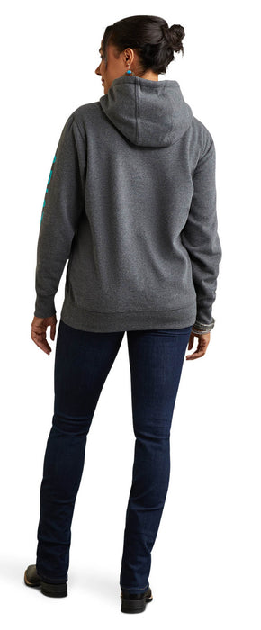 Ariat Women's Logo Hoodie, Charcoal - XLarge  