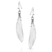 Solo Flight Turquoise Feather Earrings -   