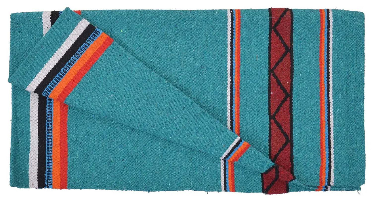 Diamond R Single Weave Saddle Blanket - Turquoise  