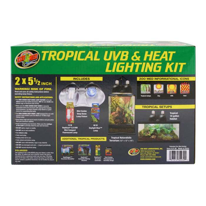 Tropical UVB and Heat Lighting Kit - Black  