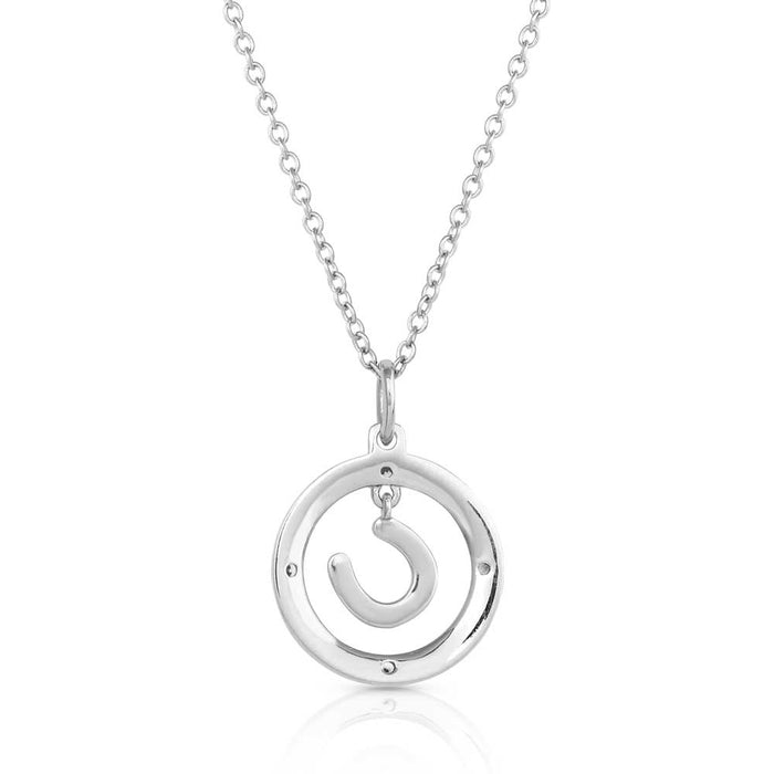 Luck of the Draw Horseshoe Necklace -   