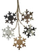 Cowhide Leather Christmas Ornament - Snowflake  