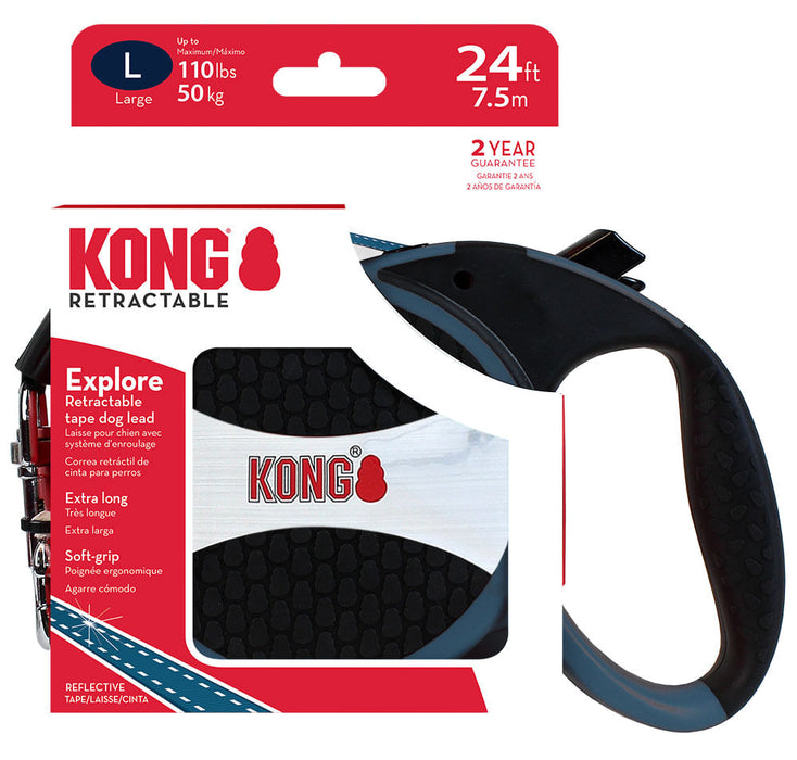 KONG Explore Retractable Leash - Blue  