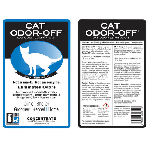 Cat Odor-Off  Concentrate  16 oz Bottle - Clear Yellow 16 oz 