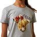 Ariat Girl's Highlander Rose T-Shirt, Heather Gray - Large  