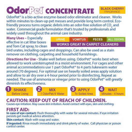 OdorPet Concentrate Stain Remover  Black Cherry ½ Gallon - Black Cherry 64 oz. 