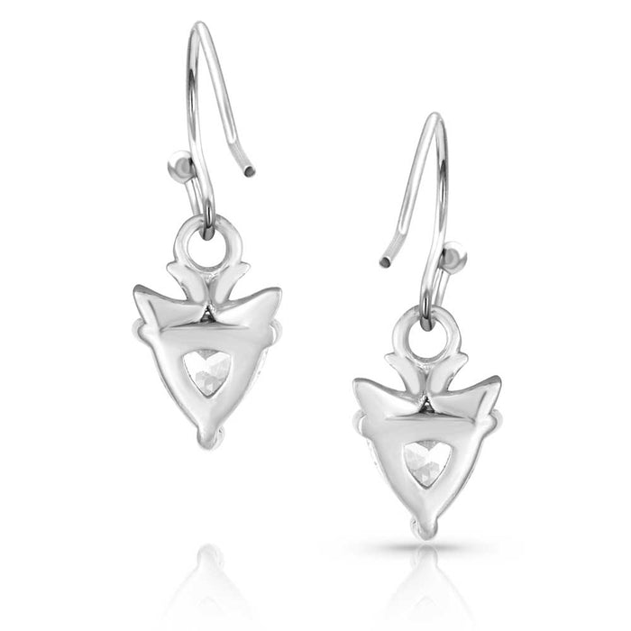 Glacial Arrowhead Crystal Earrings -   