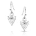 Glacial Arrowhead Crystal Earrings -   